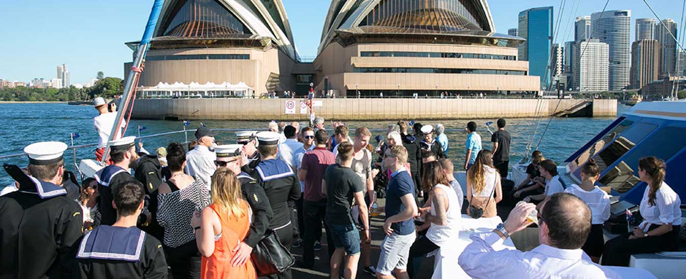 Engagement party celebration on Sydney Harbour